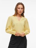 VILA V-NECK LONG SLEEVED TOP, Pale Banana, highres - 14109747_PaleBanana_003.jpg