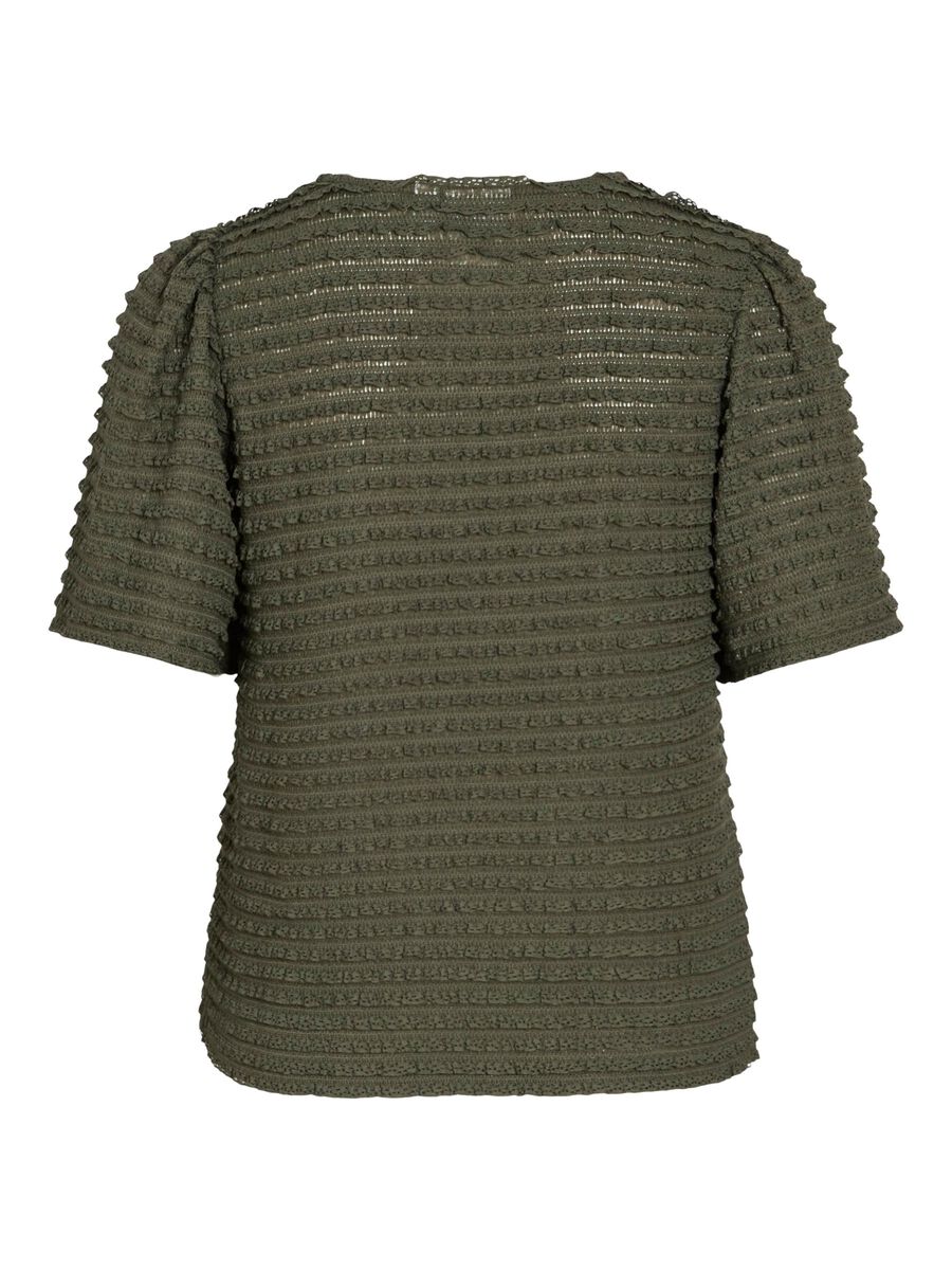 VILA VILOGAN ROUND NECK SHORT SLEEVED TOP, Deep Depths, highres - 14108973_DeepDepths_002.jpg