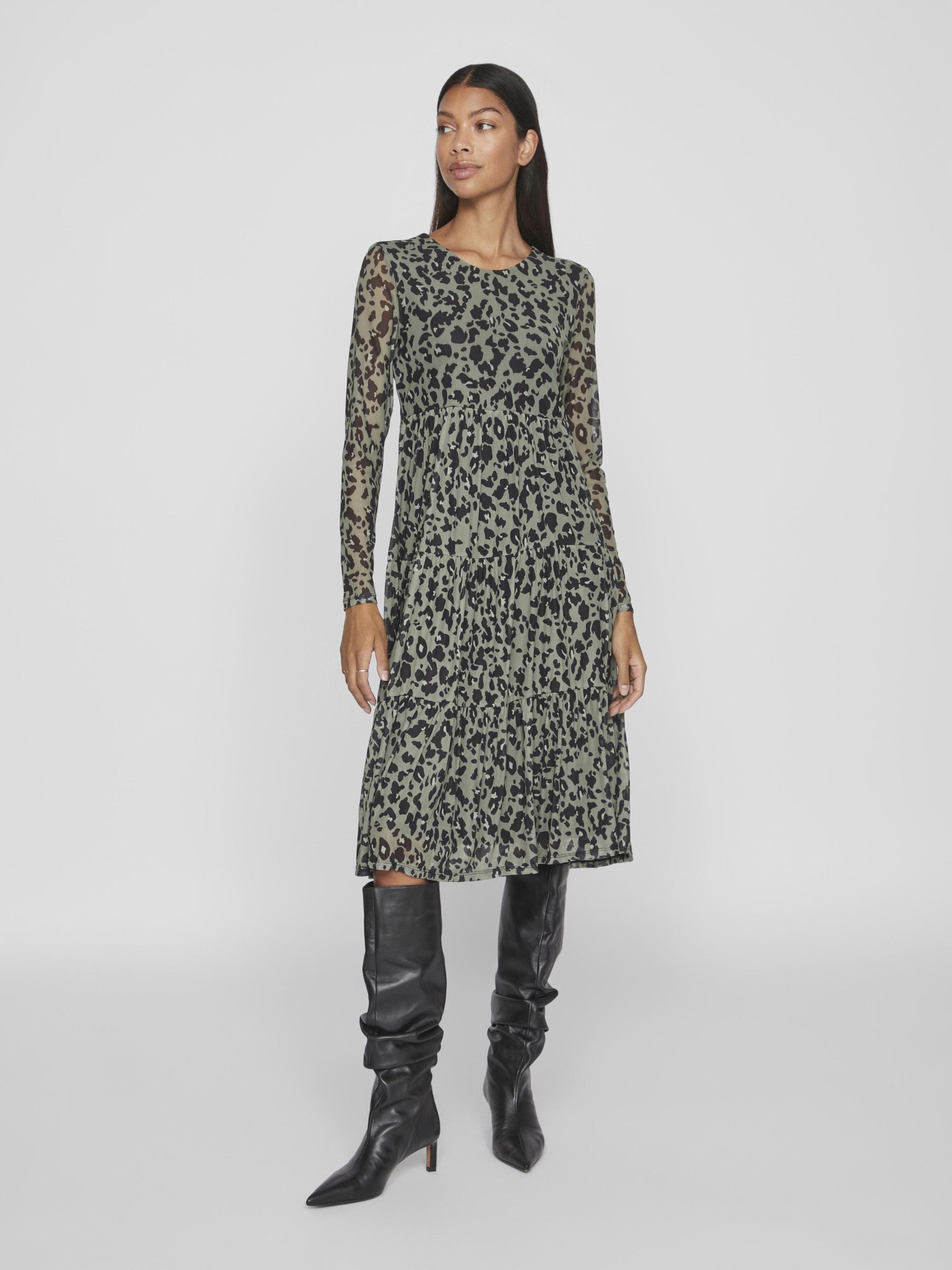 Vila animal outlet print dress