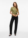 VILA SHORT SLEEVED  KNITTED TOP, Sage, highres - 14102700_Sage_005.jpg