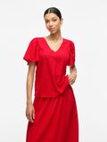 VILA V-NECK SHORT SLEEVED TOP, Mars Red, highres - 14109690_MarsRed_003.jpg