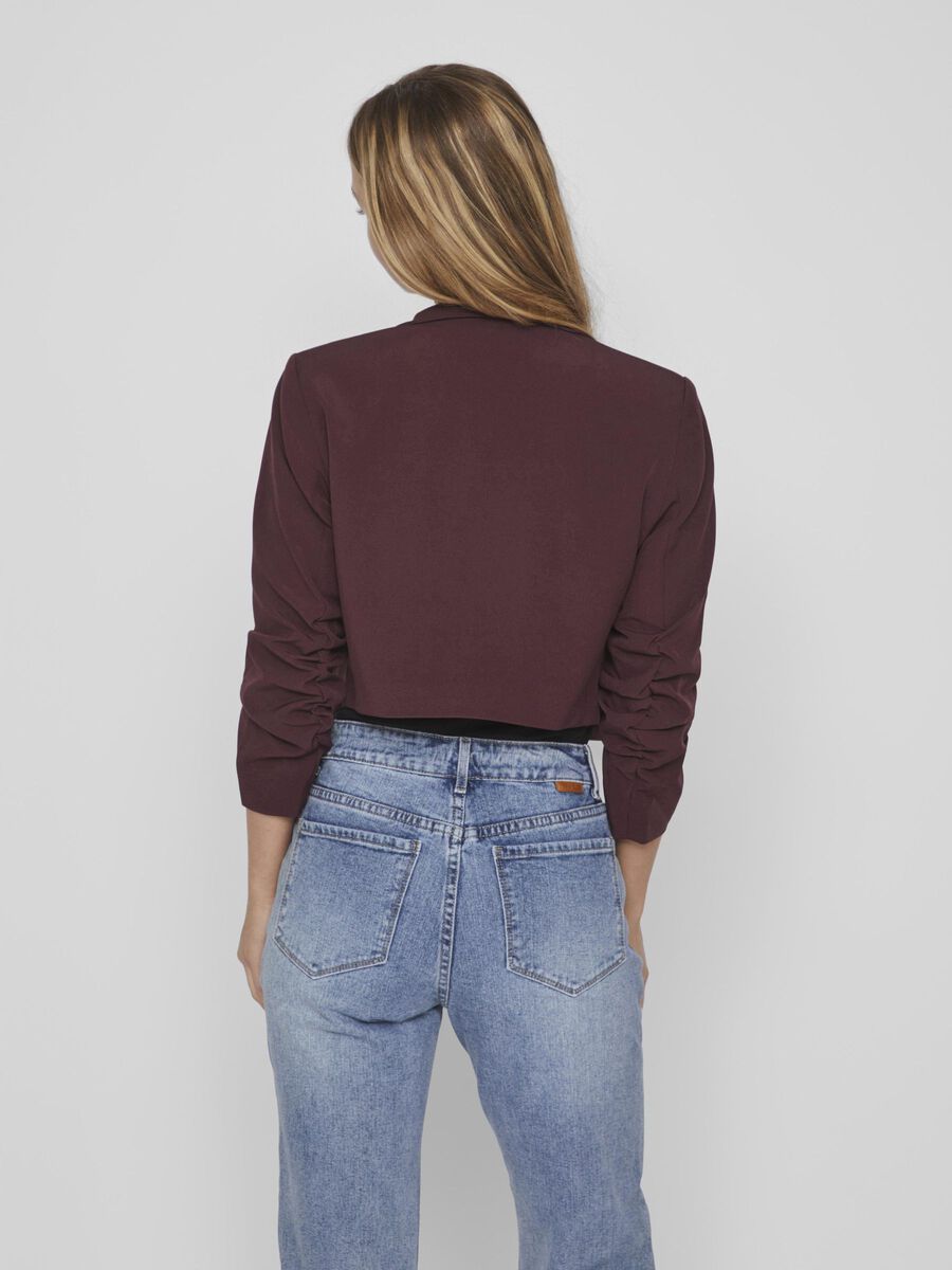 Product carousel image - VIHER OPEN CROPPED BLAZER, Winetasting | 2