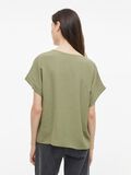 VILA ROUND NECK SHORT SLEEVED TOP, Oil Green, highres - 14101663_OilGreen_004.jpg