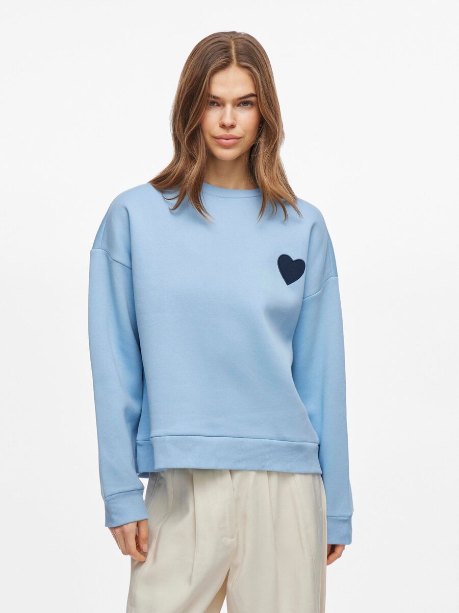 VILA LONG SLEEVED SWEATSHIRT, Blissful Blue, highres - 14107419_BlissfulBlue_1188815_003.jpg