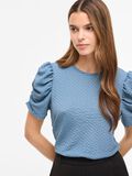 Product image thumbnail - VIANINE ROUND NECK SHORT SLEEVED TOP, Blue Shadow | 3