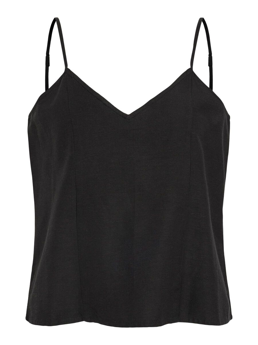 VILA V-NECK STRAP TOP, Black Beauty, highres - 14104791_BlackBeauty_001.jpg