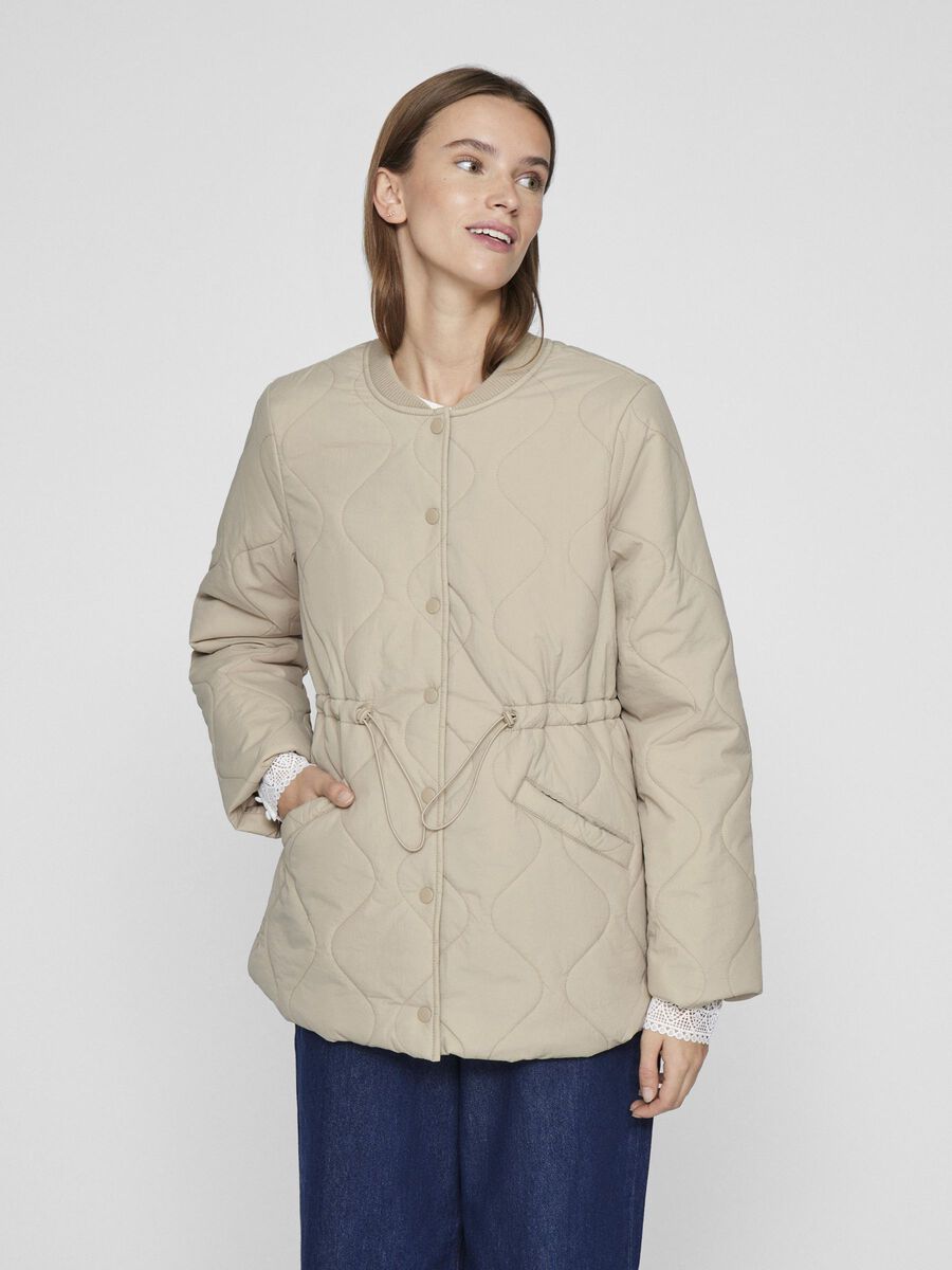 VILA QUILTED JACKET, Feather Gray, highres - 14108104_FeatherGray_003.jpg