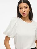 VILA VIELLETTE ROUND NECK SHORT SLEEVED TOP, Snow White, highres - 14107986_SnowWhite_006.jpg