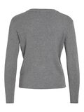 VILA LONG SLEEVE KNITTED TOP, Medium Grey Melange, highres - 14084325_MediumGreyMelange_002.jpg