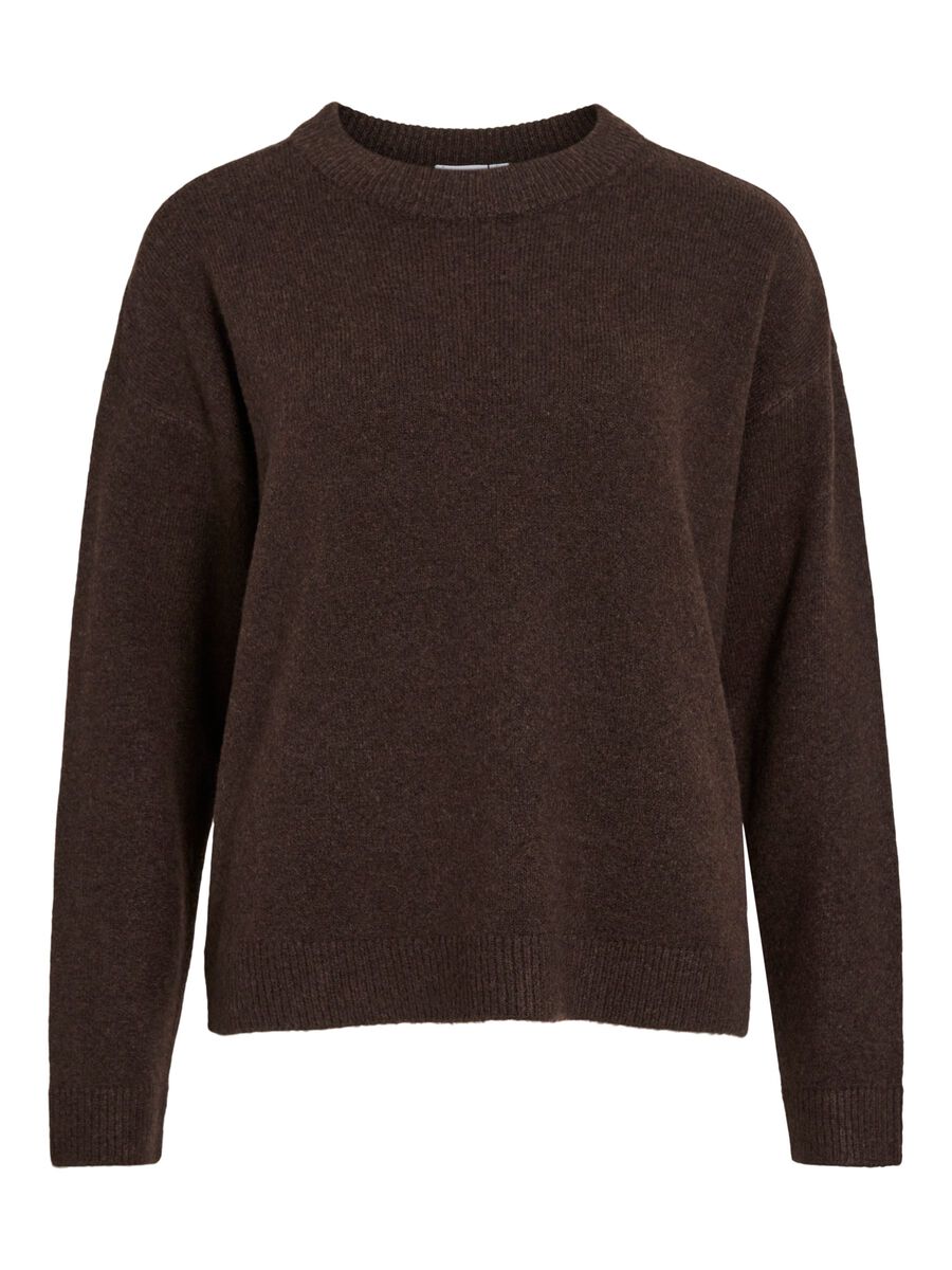 Product carousel image - VILOLO ROUND NECK KNITTED PULLOVER, Coffee Bean | 2