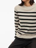 Product image thumbnail - VIKERRY RUND UDSKÆRING STRIKTRØJE, Natural Melange | 5
