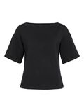 VILA BOATNECK SHORT SLEEVED TOP, Black Beauty, highres - 14103955_BlackBeauty_001.jpg