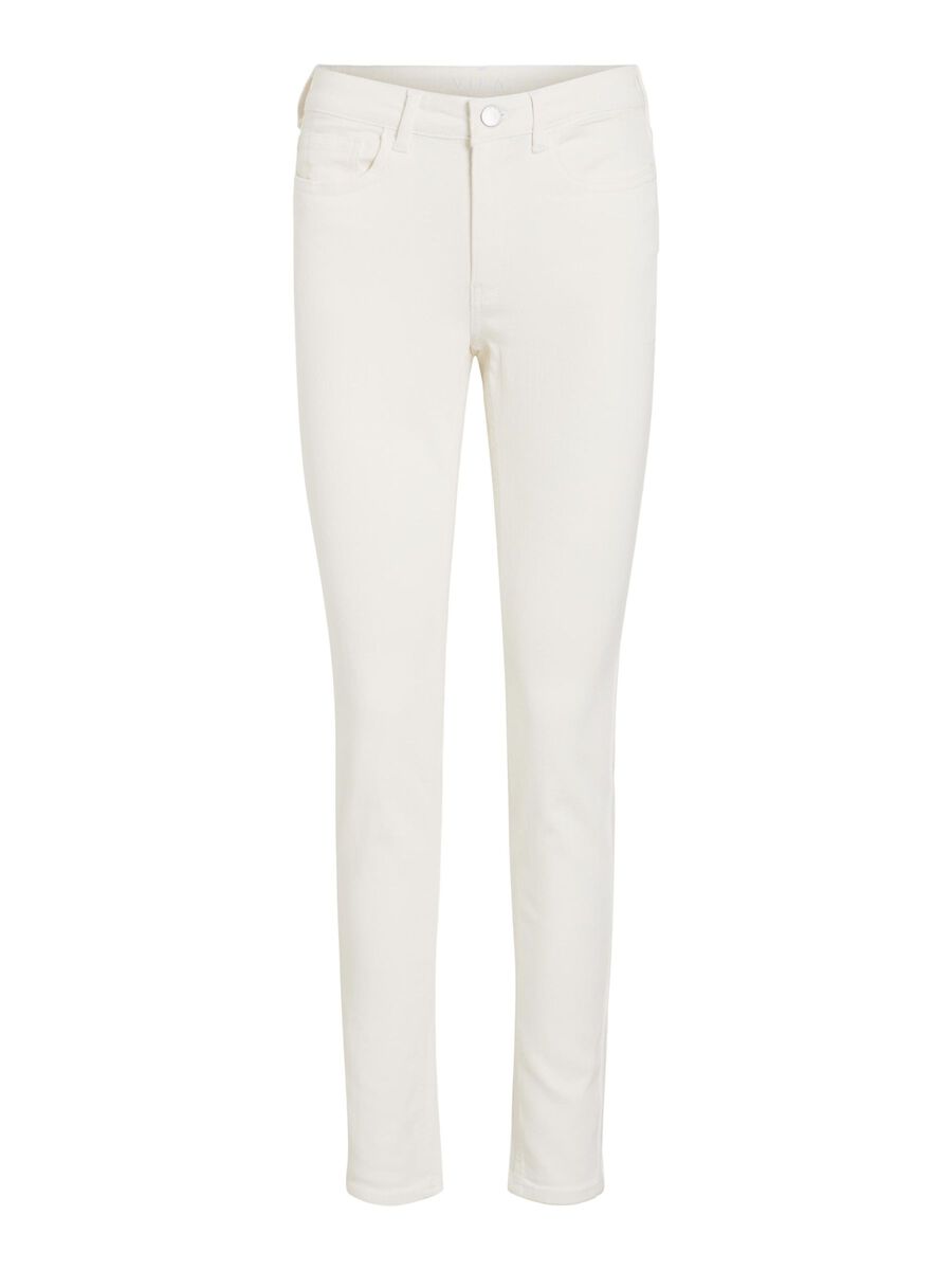 VILA MID-WAIST SKINNY JEANS, White Denim, highres - 14100666_WhiteDenim_001.jpg