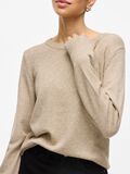 VILA VIRIL ROUND NECK KNITTED PULLOVER, Natural Melange, highres - 14054177_NaturalMelange_007.jpg