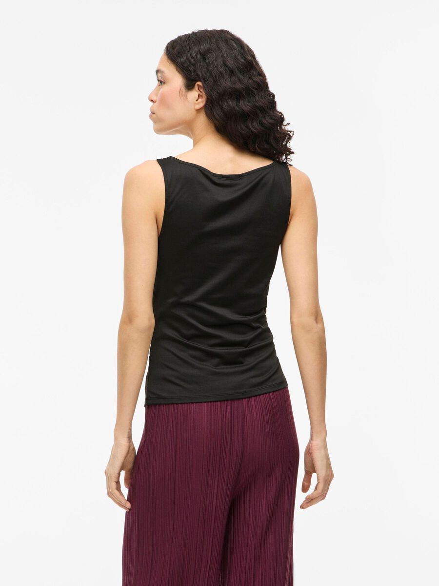 VILA VIKANA WATERFALL SLEEVELESS TOP, Black, highres - 14112655_Black_004.jpg