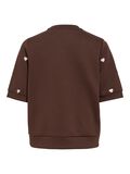 Product image thumbnail - VISIF SHORT ROUND NECK SHORT SLEEVED SWEATSHIRT, Coffee Bean | 6