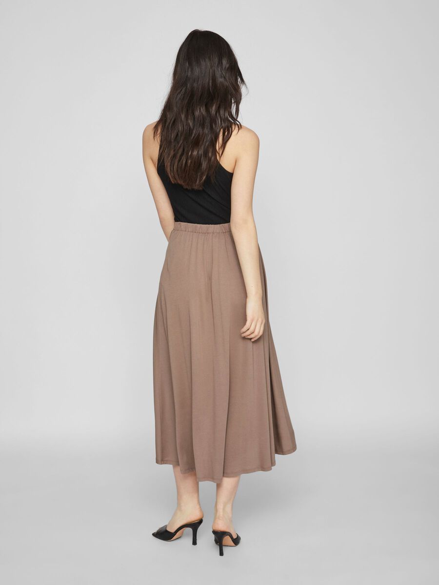 VILA WRAP STYLE MIDI SKIRT, Walnut, highres - 14091493_Walnut_004.jpg