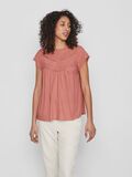 VILA LACE CAP SLEEVE TOP, Brick Dust, highres - 14092493_BrickDust_003.jpg