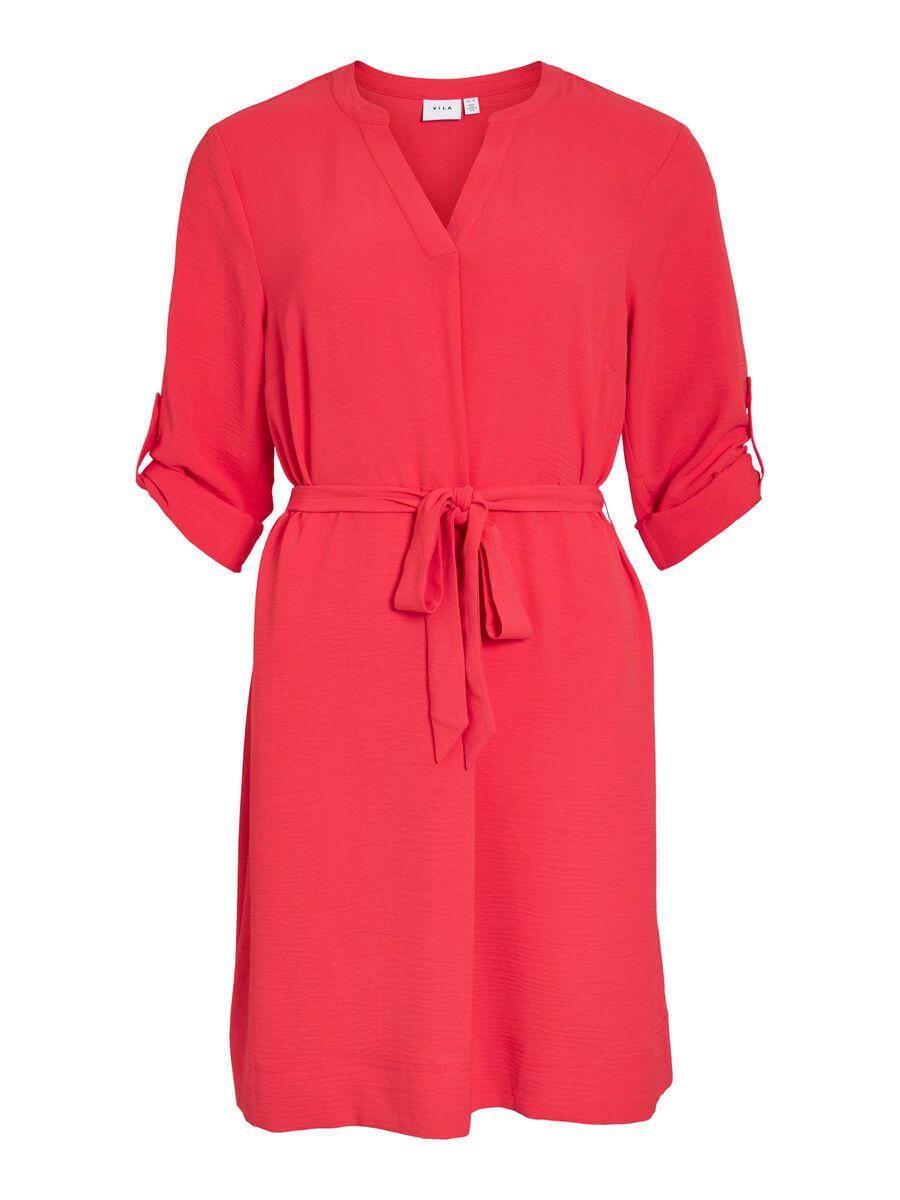 Product carousel image - VIJOSA V-UDSK&AElig;RING KORT KJOLE, Hibiscus | 1