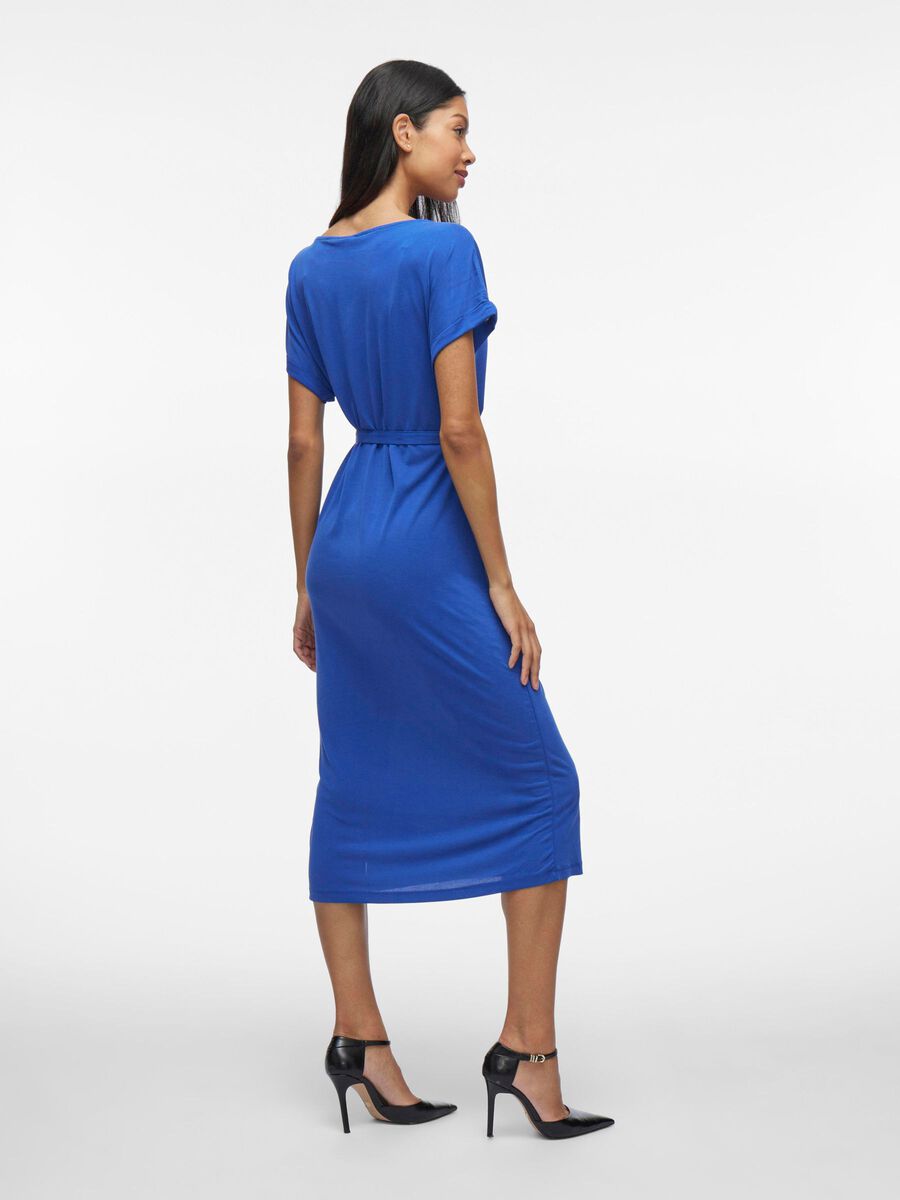 VILA SHORT SLEEVED MIDI DRESS, Mazarine Blue, highres - 14104168_MazarineBlue_004.jpg