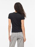 Product image thumbnail - VIKENZA ROUND NECK SHORT SLEEVED TOP, Black | 2