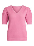 Vila KNITTED SHORT SLEEVED TOP, Fuchsia Pink, highres - 14072144_FuchsiaPink_001.jpg