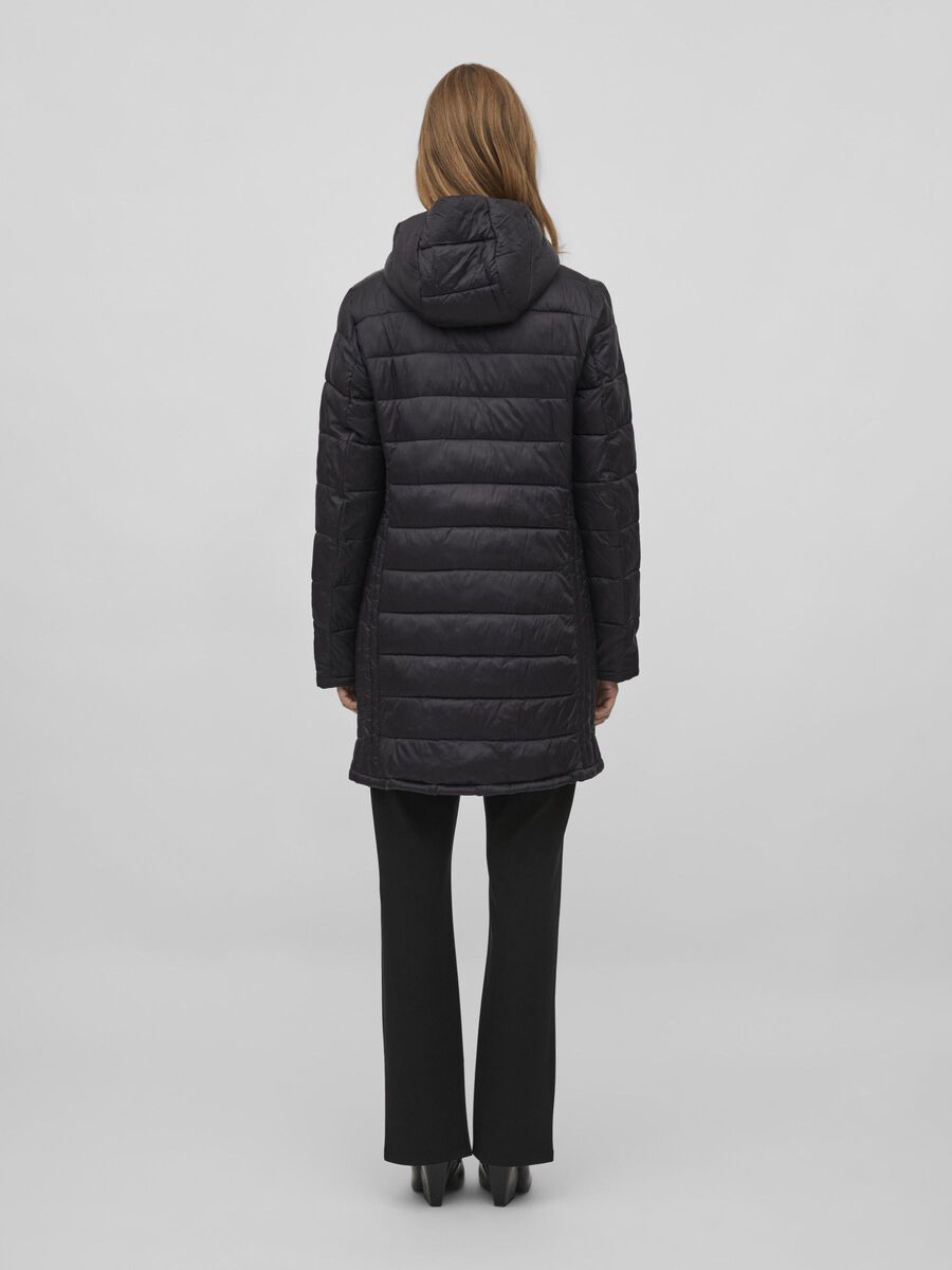 Vila HOODED QUILTED CAPPOTTO, Black, highres - 14075109_Black_004.jpg