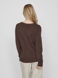 Product image thumbnail - VIRIL - COL ROND PULL EN MAILLE, Coffee Bean | 2