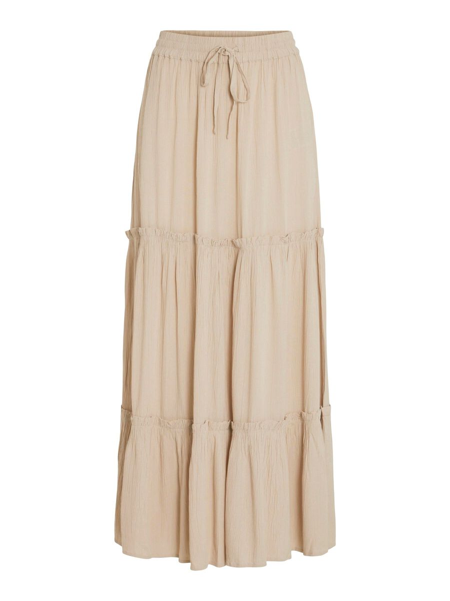 VILA HIGH-WAIST MAXI SKIRT, Feather Gray, highres - 14090633_FeatherGray_001.jpg