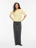 Product image thumbnail - VIRIL KORT&AElig;RMET STRIKKET TOP, Pastel Yellow | 4