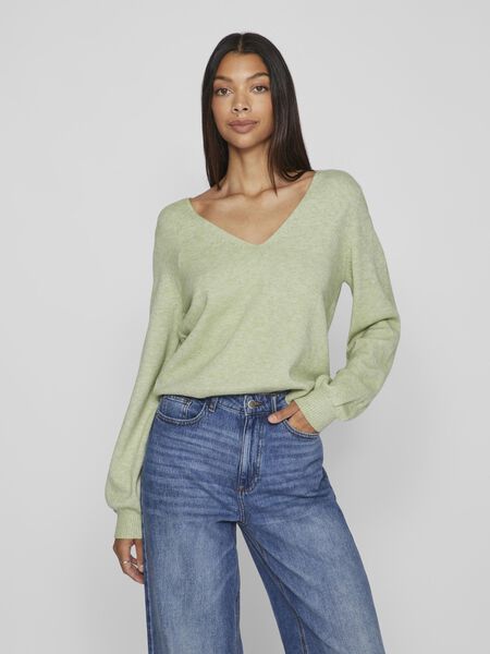 Vila REVERSIBLE KNITTED TOP, Swamp, highres - 14084174_Swamp_1104461_003.jpg