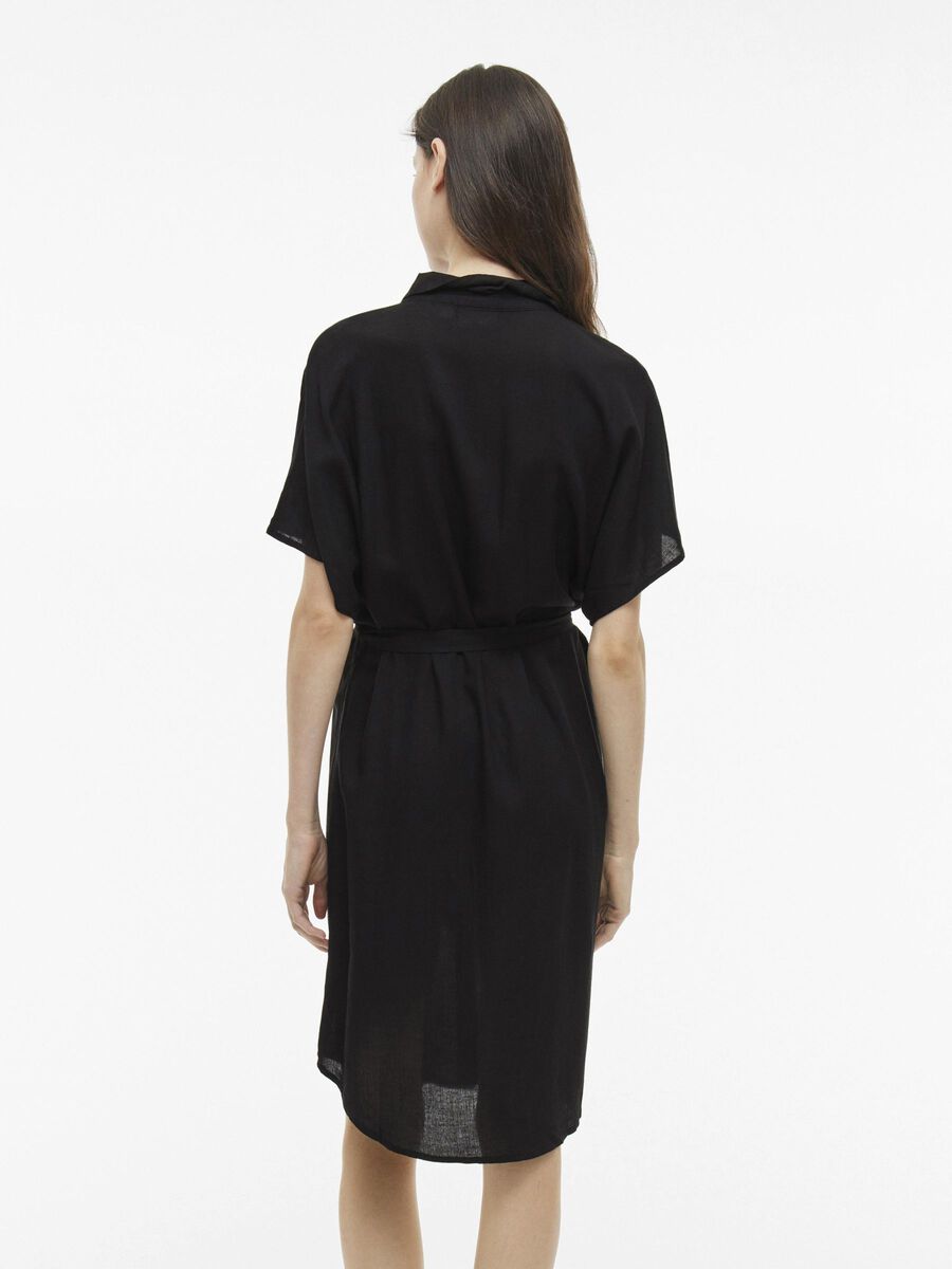 VILA SHORT SLEEVED SHIRT DRESS, Black, highres - 14101741_Black_004.jpg