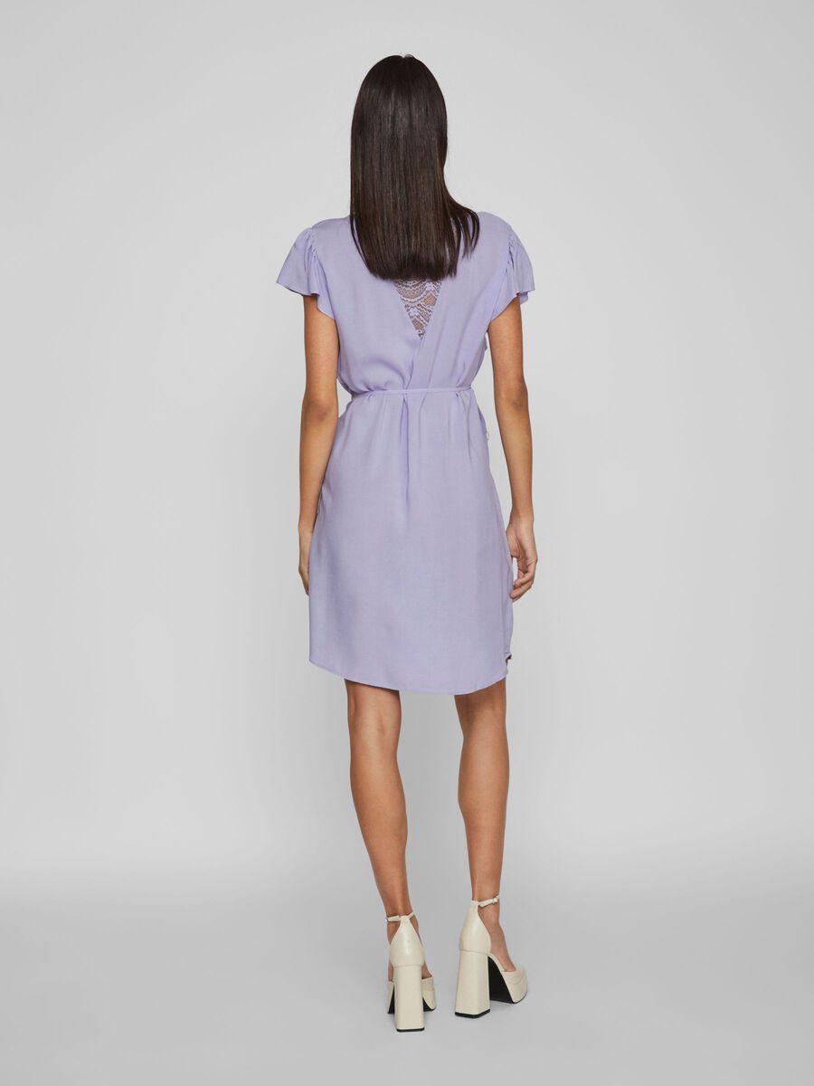 Vila TIE WAIST SHORT DRESS, Sweet Lavender, highres - 14087287_SweetLavender_004.jpg