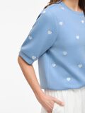 Product image thumbnail - VISIF SHORT ROUND NECK SHORT SLEEVED SWEATSHIRT, Blissful Blue | 3