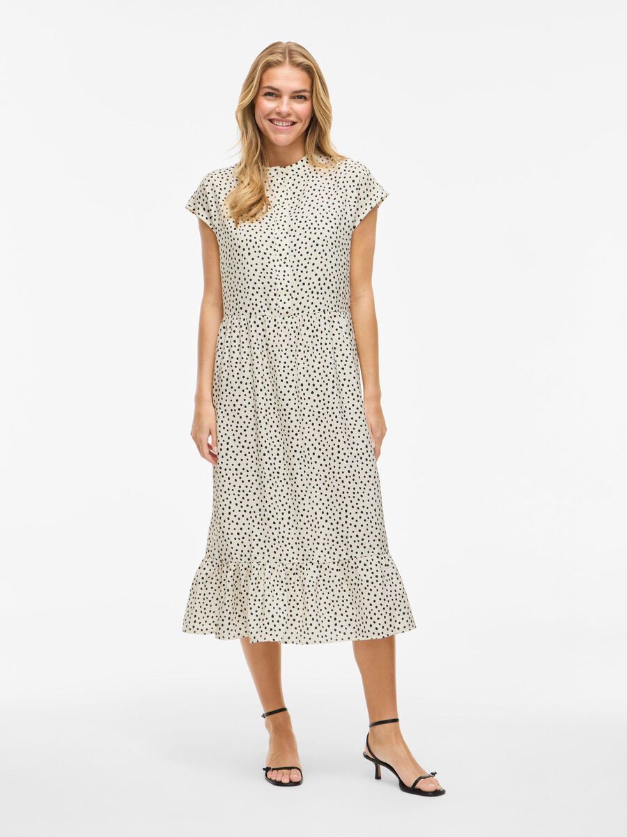 VILA VIMANE SHORT SLEEVED MIDI DRESS, Cloud Dancer, highres - 14110061_CloudDancer_1218992_003.jpg