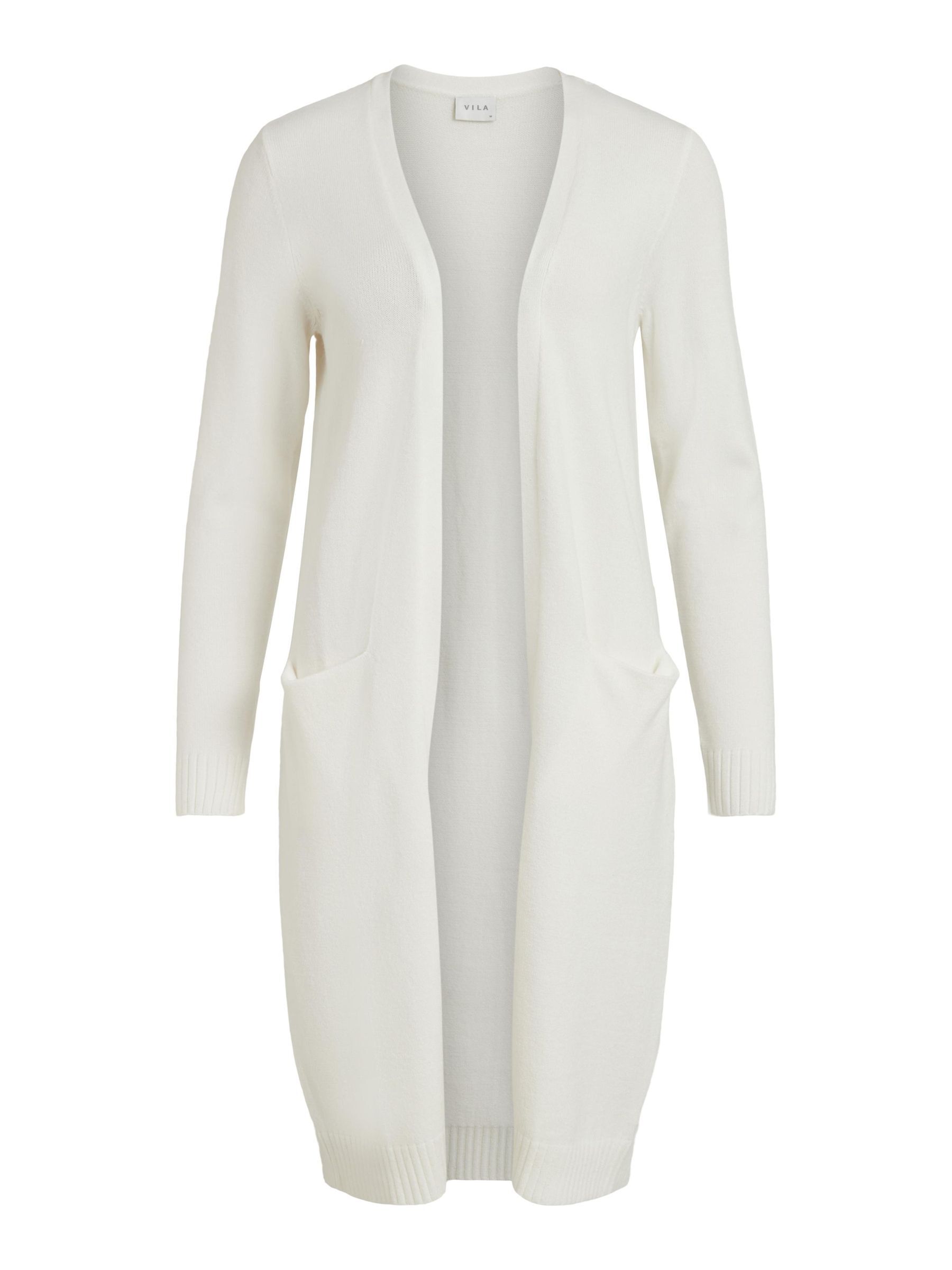 LONG KNITTED CARDIGAN White VILA
