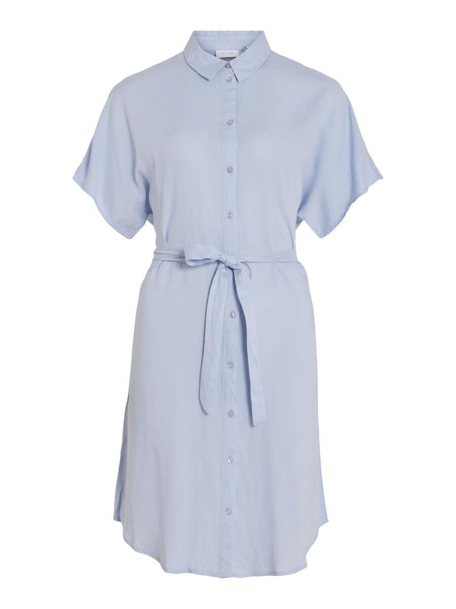 VILA SHORT SLEEVED SHIRT DRESS, Kentucky Blue, highres - 14101741_KentuckyBlue_001.jpg