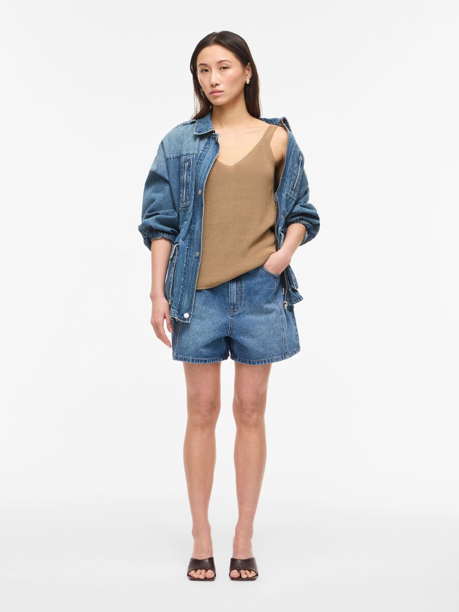 Carousel image - SLEEVELESS KNITTED TOP, Petrified Oak | 4