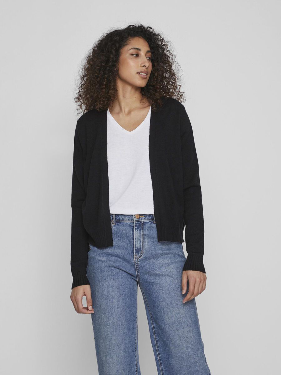 Vila COURT OUVERT CARDIGAN, Black, highres - 14060800_Black_003.jpg