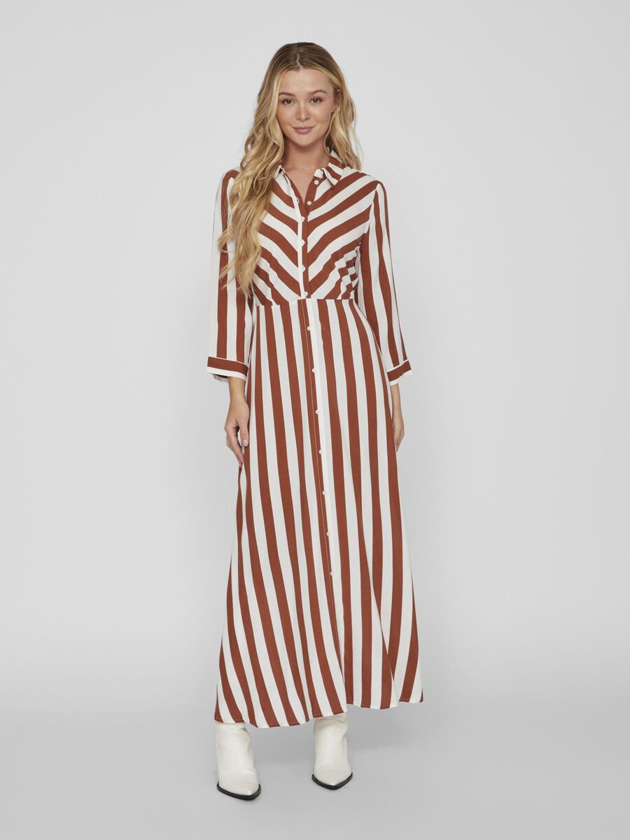 Vila MAXI SHIRT DRESS, Mocha Bisque, highres - 14097505_MochaBisque_1110624_003.jpg