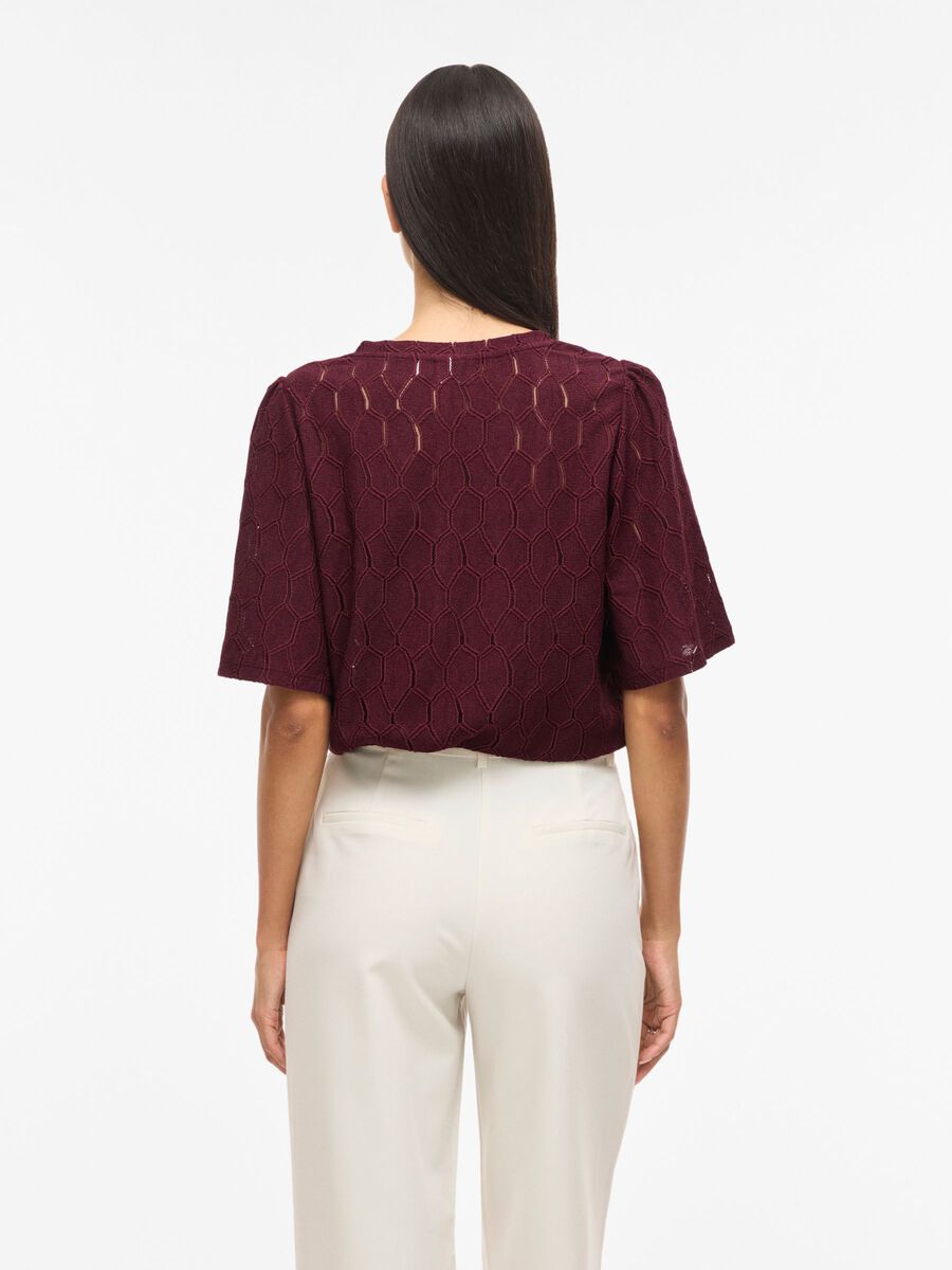 Product carousel image - VIMARCELLA V-NECK SHORT SLEEVED TOP, Winetasting | 2