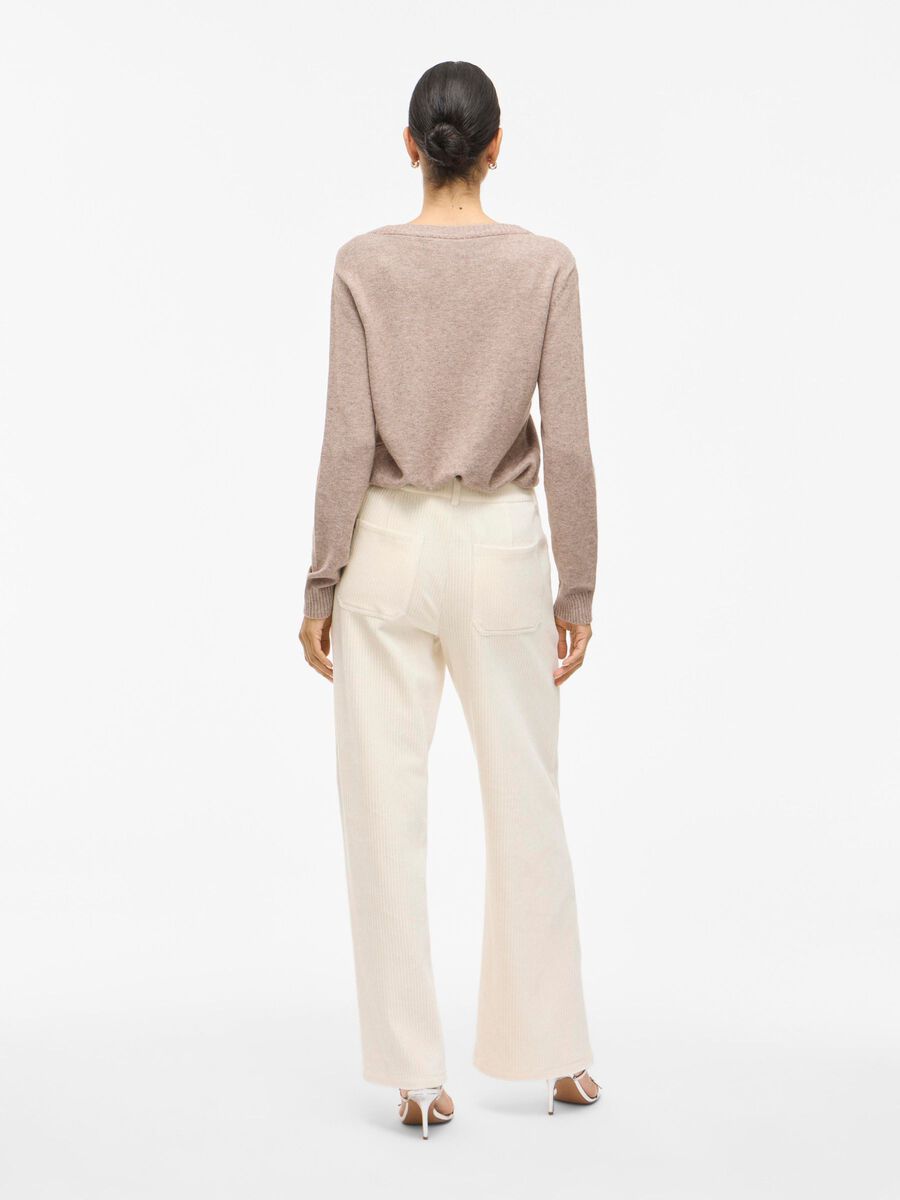 VILA VIKITA CORDUROY TROUSERS, Birch, highres - 14105137_Birch_004.jpg
