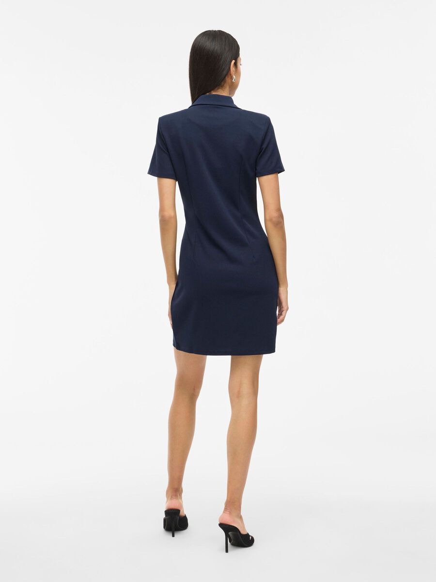 VILA VICLARA SHORT BLAZER DRESS, Navy Blazer, highres - 14114539_NavyBlazer_004.jpg