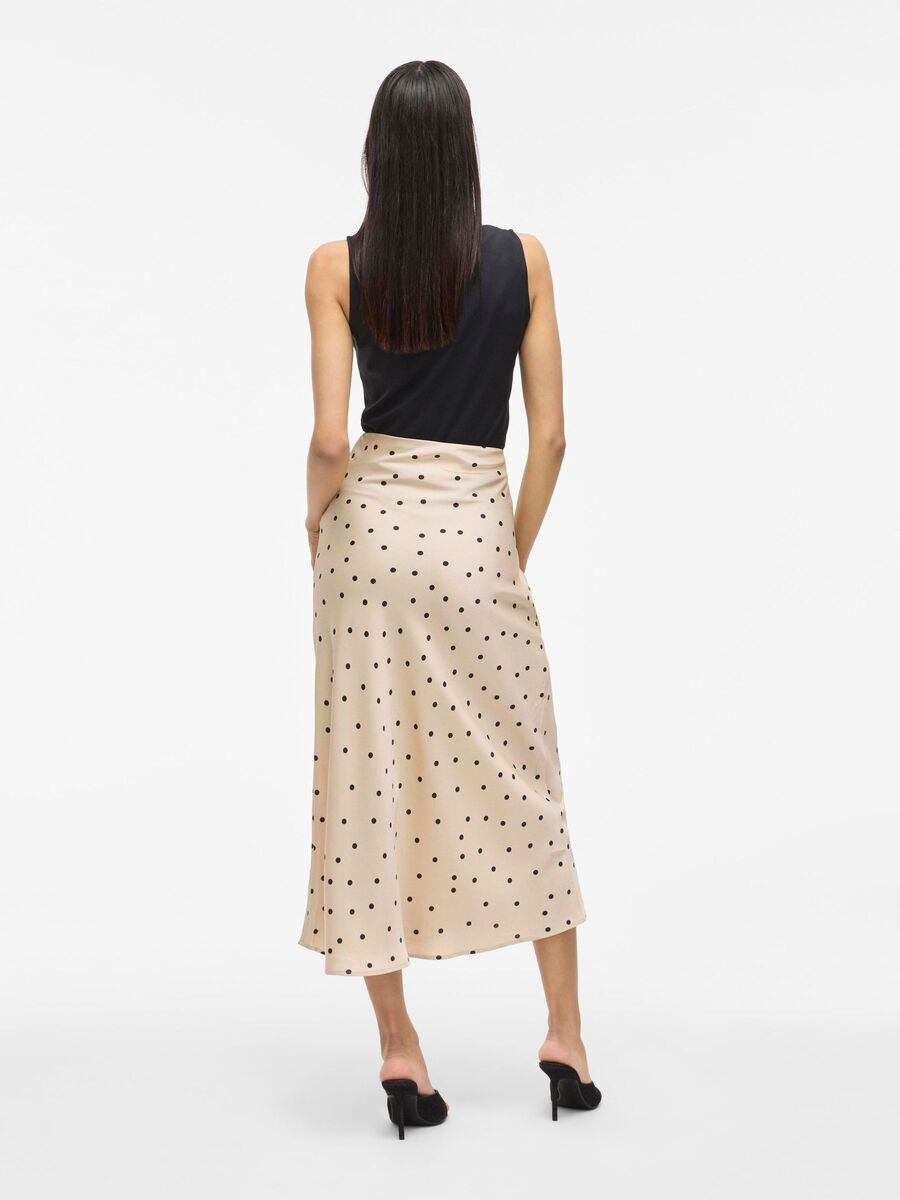 VILA VIELLETTE HIGH WAIST GONNA MIDI, Cement, highres - 14084182_Cement_1242237_004.jpg