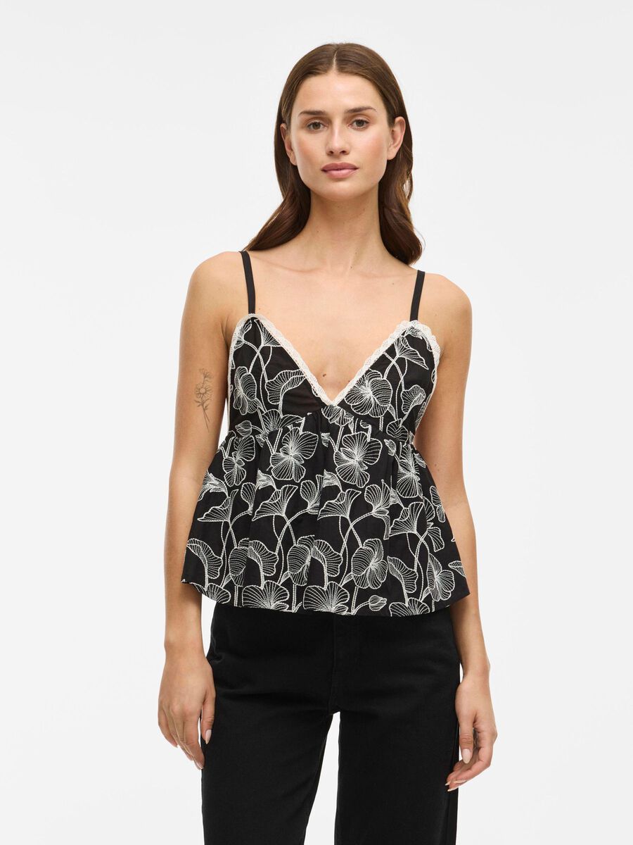 VILA VISARA V-NECK STRAP TOP, Black, highres - 14112317_Black_1236708_003.jpg