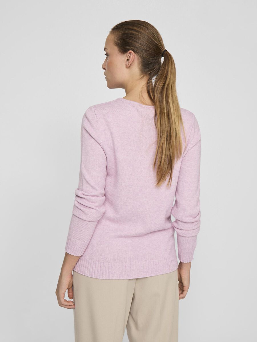 VILA VIRIL V-NECK KNITTED PULLOVER, Winsome Orchid, highres - 14042769_WinsomeOrchid_585010_004.jpg