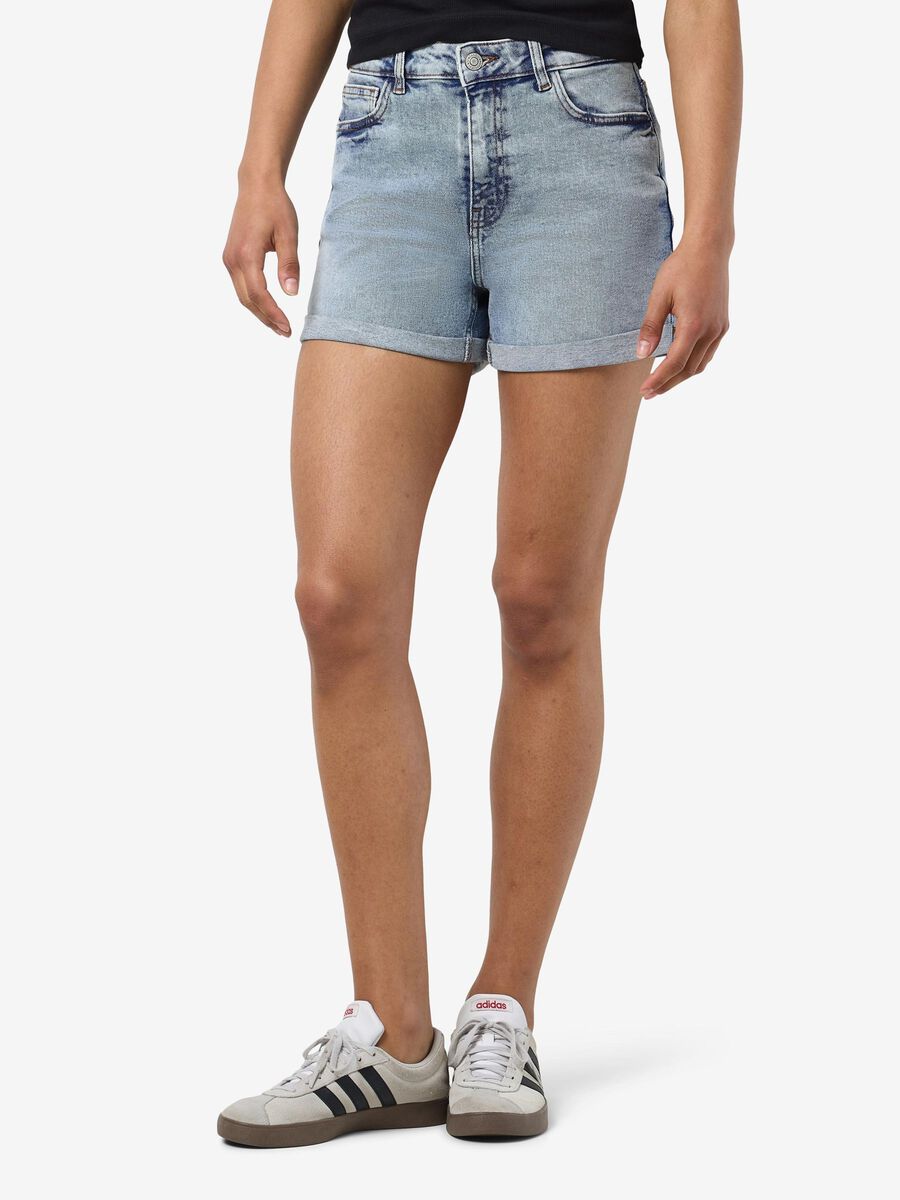 Noisy May HIGH-WAISTED DENIM SHORTS, Light Blue Denim, highres - 27029490_LightBlueDenim_003.jpg