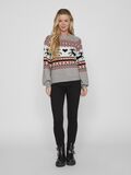 Vila CHRISTMAS KNITTED PULLOVER, Light Grey Melange, highres - 14081815_LightGreyMelange_005.jpg