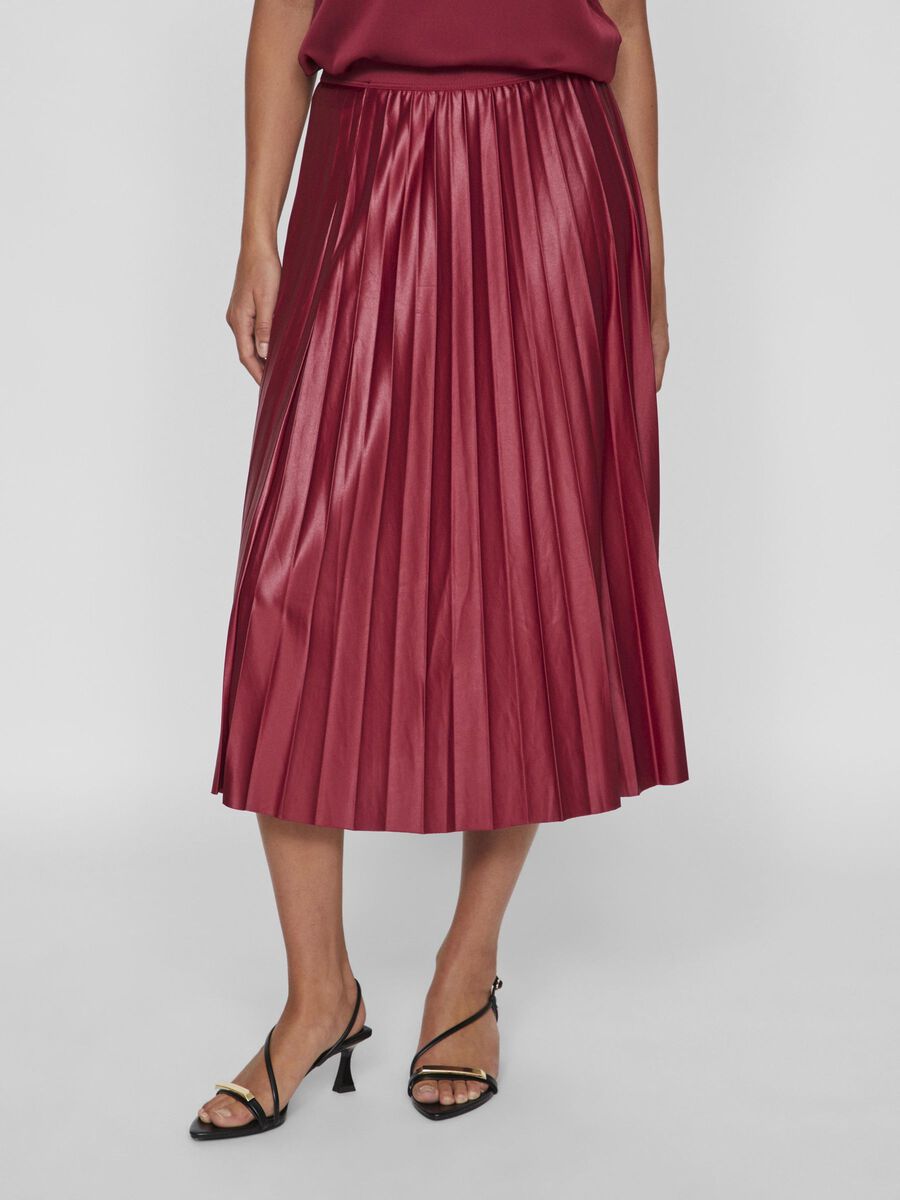 VILA VINITBAN PLEATED MIDI SKIRT, Beet Red, highres - 14063241_BeetRed_003.jpg