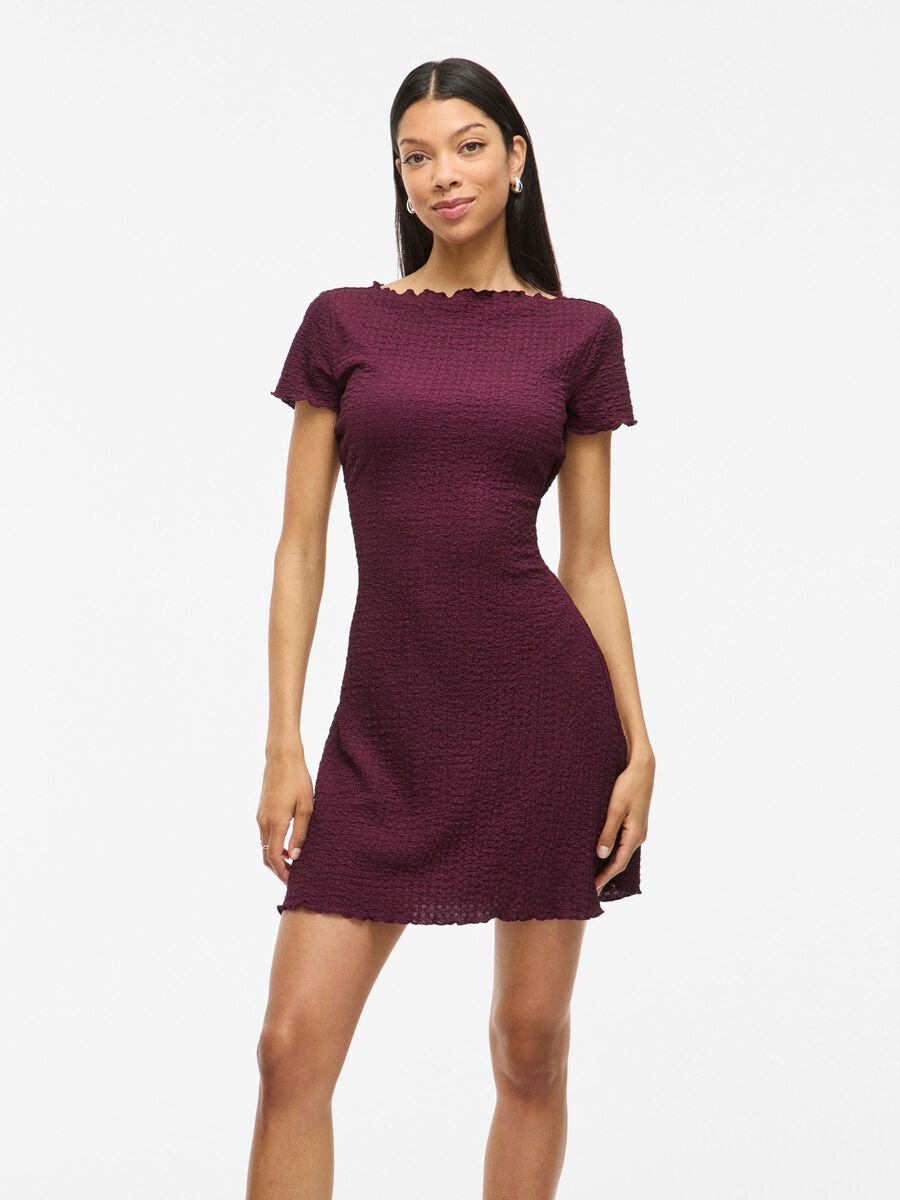 VILA VIDELIA SHORT SLEEVED SHORT DRESS, Fig, highres - 14112741_Fig_003.jpg